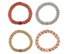 Kknekki hårelastikker light blue aragon mix (4-pak)